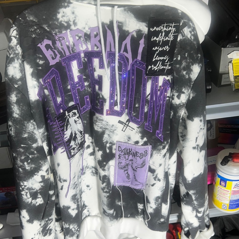 Big and Tall Tie-Dye Fashion Hoodie